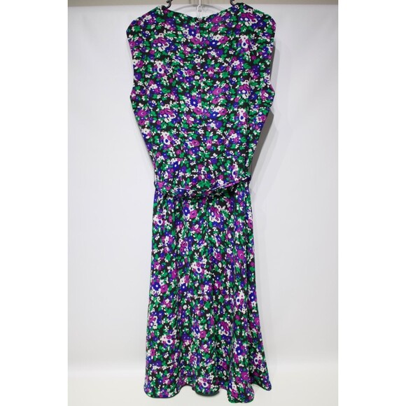 Lauren Ralph Lauren Georgette Cap Sleeve A-Line Floral Dress Women Size 10 (A6) - Picture 7 of 16